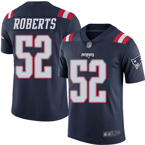 New England Patriots Football #52 Rush Vapor Limited Navy Blue Men Elandon Roberts NFL Jersey->women nfl jersey->Women Jersey
